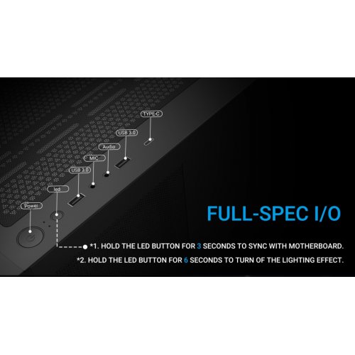 Корпус SAMA V42 без БЖ (V42-BKAMA4X1-GL) Black купити в Україні: Київ, Львів, Хмельницький, Тернопіль, Івано-Франківськ | Перевірка сумісності, низька ціна, відгуки, характеристики від TELEMART фото