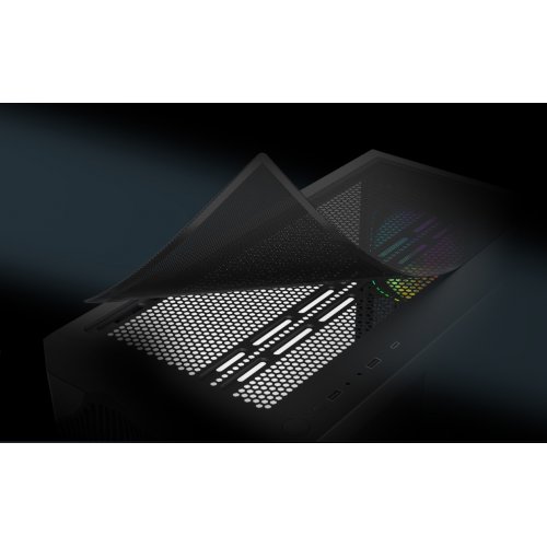 Корпус SAMA V42 без БЖ (V42-BKAMA4X1-GL) Black купити в Україні: Київ, Львів, Хмельницький, Тернопіль, Івано-Франківськ | Перевірка сумісності, низька ціна, відгуки, характеристики від TELEMART фото