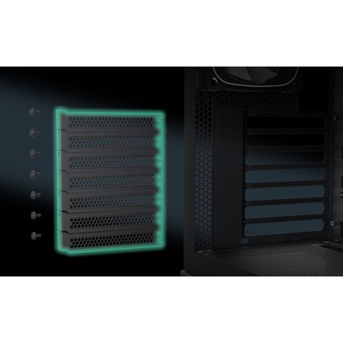 Корпус SAMA V42 без БЖ (V42-BKAMA4X1-GL) Black купити в Україні: Київ, Львів, Хмельницький, Тернопіль, Івано-Франківськ | Перевірка сумісності, низька ціна, відгуки, характеристики від TELEMART фото