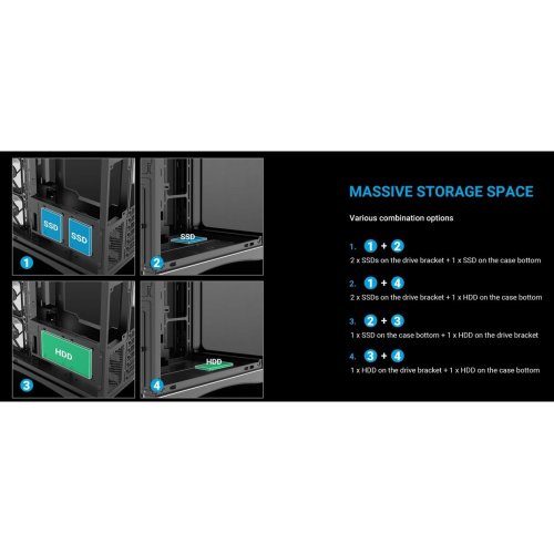 Корпус SAMA V62S без БЖ (V62S-WHADA4X1-GL) White купити в Україні: Київ, Львів, Хмельницький, Тернопіль, Івано-Франківськ | Перевірка сумісності, низька ціна, відгуки, характеристики від TELEMART фото