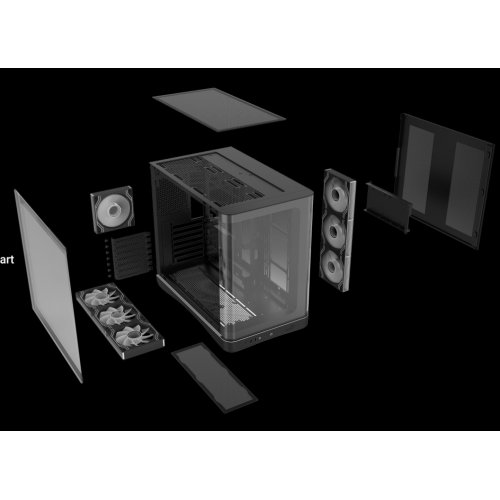 Корпус SAMA V62 без БП (V62-BKADA7X1-GL) Black купить в Украине: Киев, Днепр, Харьков, Одесса  | Проверка совместимости, низкая цена, отзывы, характеристики от TELEMART фото