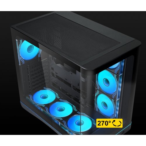 Корпус SAMA V62 без БП (V62-BKADA7X1-GL) Black купить в Украине: Киев, Днепр, Харьков, Одесса  | Проверка совместимости, низкая цена, отзывы, характеристики от TELEMART фото