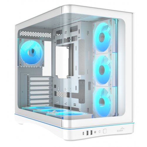 Корпус SAMA V62 без БП (V62-WHADA7X1-GL) White купить в Украине: Киев, Днепр, Харьков, Одесса  | Проверка совместимости, низкая цена, отзывы, характеристики от TELEMART фото