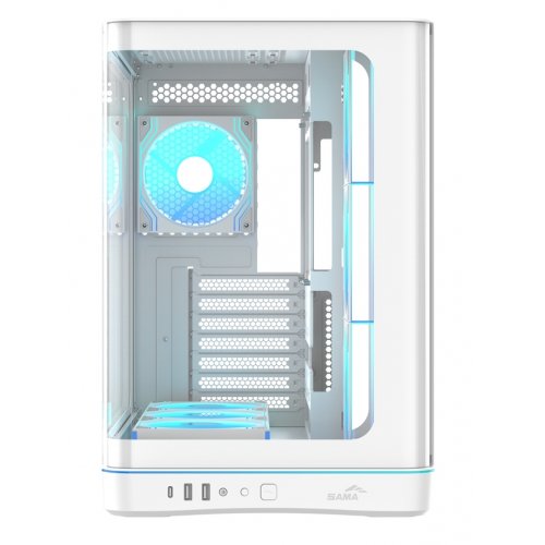 Корпус SAMA V62 без БП (V62-WHADA7X1-GL) White купить в Украине: Киев, Днепр, Харьков, Одесса  | Проверка совместимости, низкая цена, отзывы, характеристики от TELEMART фото