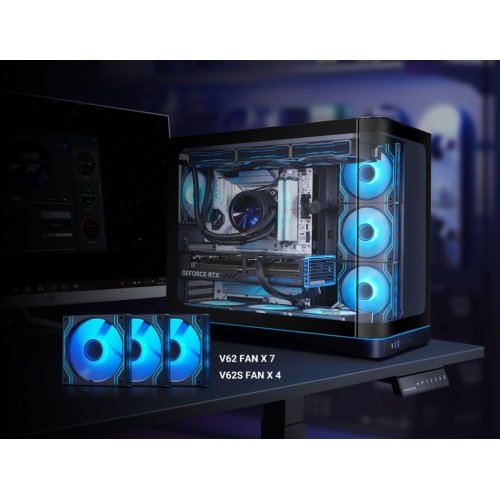 Корпус SAMA V62 без БП (V62-WHADA7X1-GL) White купить в Украине: Киев, Днепр, Харьков, Одесса  | Проверка совместимости, низкая цена, отзывы, характеристики от TELEMART фото