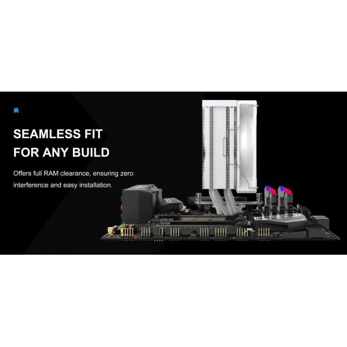 Кулер SAMA A40L (A40-WHWAYXOX-G) White купити в Україні: Київ, Львів, Хмельницький, Тернопіль, Івано-Франківськ | Перевірка сумісності, низька ціна, відгуки, характеристики від TELEMART фото