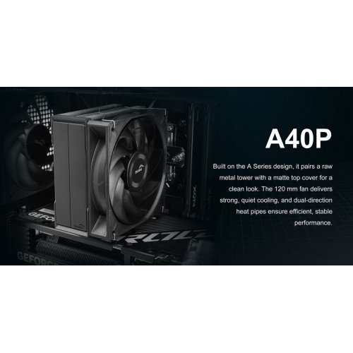 Кулер SAMA A40P (A40-XXWNYXOX-G) Black/Silver купити в Україні: Київ, Львів, Хмельницький, Тернопіль, Івано-Франківськ | Перевірка сумісності, низька ціна, відгуки, характеристики від TELEMART фото