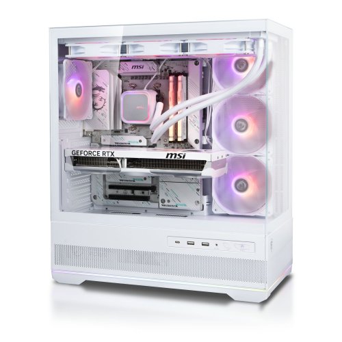 Компьютер Dragon Lucky Project_Zero Powered_by MSI (PZ-RTX 5070TI + R7 7800X3D) White купить в Украине: Киев, Днепр, Харьков, Одесса  | Низкая цена, отзывы, характеристики от TELEMART фото