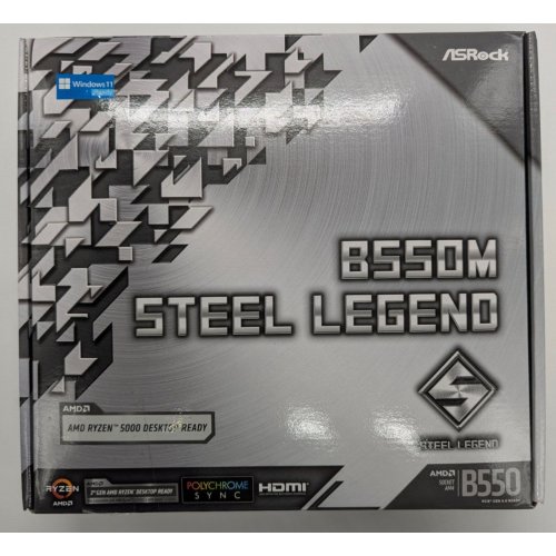 Материнская плата AsRock B550M Steel Legend (sAM4, AMD B550) (Восстановлено продавцом, 833151) купить в Украине: Киев, Днепр, Харьков, Одесса  | Проверка совместимости, низкая цена, отзывы, характеристики от TELEMART фото