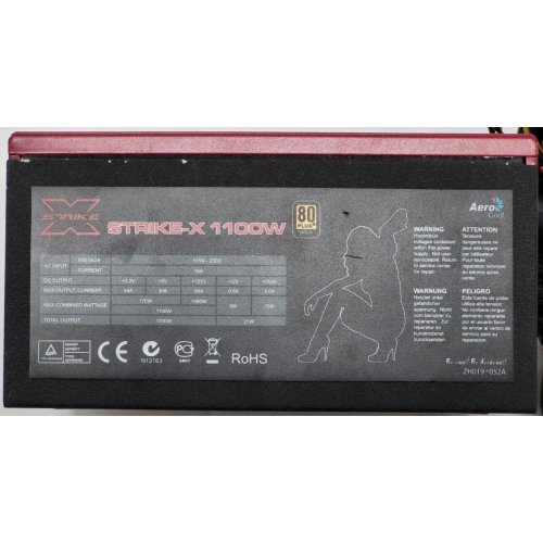 Блок живлення Aerocool Strike-X 1000W (EN53761) (Відновлено продавцем, 833186) купити в Україні: Київ, Львів, Хмельницький, Тернопіль, Івано-Франківськ | Перевірка сумісності, низька ціна, відгуки, характеристики від TELEMART фото