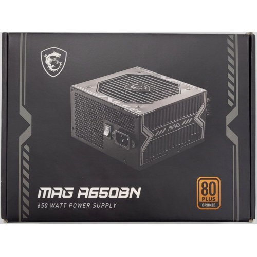 Блок живлення MSI MAG 650W (A650BN) (Відновлено продавцем, 833205) купити в Україні: Київ, Львів, Хмельницький, Тернопіль, Івано-Франківськ | Перевірка сумісності, низька ціна, відгуки, характеристики від TELEMART фото