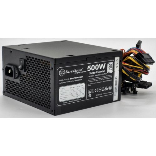 Блок живлення SilverStone Strider 500W (SST-ST50F-ES230 v2.0) (Відновлено продавцем, 833209) купити в Україні: Київ, Львів, Хмельницький, Тернопіль, Івано-Франківськ | Перевірка сумісності, низька ціна, відгуки, характеристики від TELEMART фото