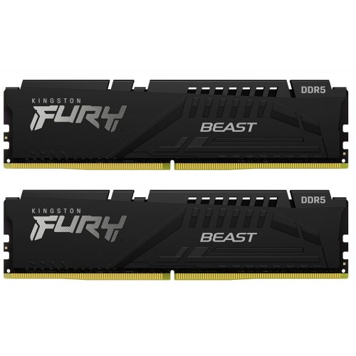 Уцінка озп Kingston DDR5 32GB (2x16GB) 6000Mhz FURY Beast Black (KF560C30BBEK2-32) (Розкрита упаковка, 833504) купити в Україні: Київ, Львів, Хмельницький, Тернопіль, Івано-Франківськ | Перевірка сумісності, низька ціна, відгуки, характеристики від TELEMART фото