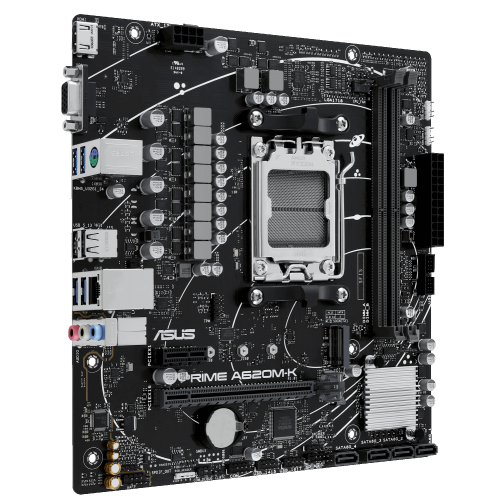 Уцінка материнська плата Asus PRIME A620M-K (sAM5, AMD A620) (Сліди використання, 833613) купити в Україні: Київ, Львів, Хмельницький, Тернопіль, Івано-Франківськ | Перевірка сумісності, низька ціна, відгуки, характеристики від TELEMART фото