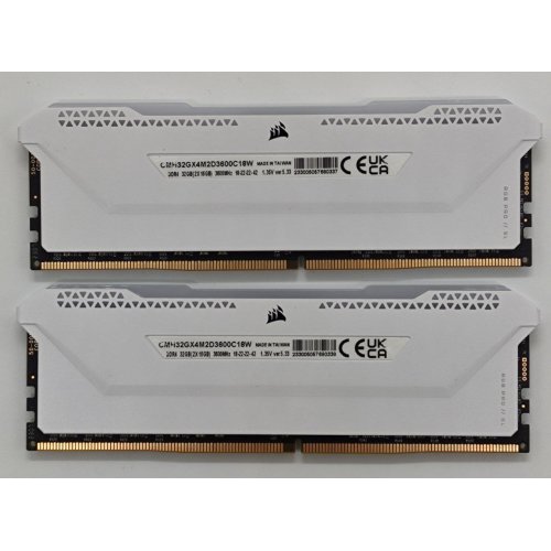 Озп Corsair DDR4 32GB (2x16GB) 3600Mhz Vengeance RGB Pro SL White (CMH32GX4M2D3600C18W) (Відновлено продавцем, 833621) купити в Україні: Київ, Львів, Хмельницький, Тернопіль, Івано-Франківськ | Перевірка сумісності, низька ціна, відгуки, характеристики від TELEMART фото