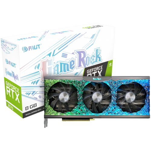 Видеокарта Palit GeForce RTX 3070 GameRock V1 8192MB (NE63070019P2-1040G) LHR (Восстановлено продавцом, 833946) купить в Украине: Киев, Днепр, Харьков, Одесса  | Проверка совместимости, низкая цена, отзывы, характеристики от TELEMART фото