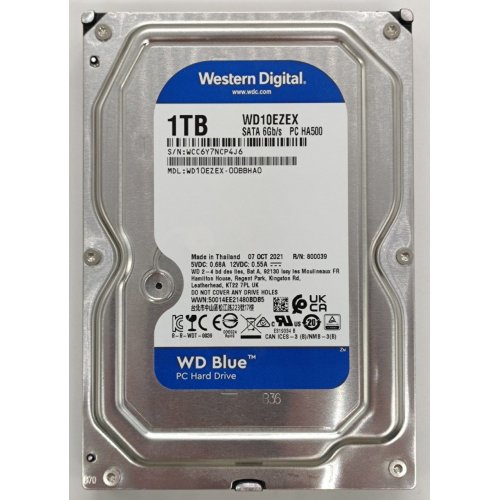 Жорсткий диск Western Digital Blue 1TB 64MB 3.5" (WD10EZEX) (Відновлено продавцем, 834049) купити в Україні: Київ, Львів, Хмельницький, Тернопіль, Івано-Франківськ | Перевірка сумісності, низька ціна, відгуки, характеристики від TELEMART фото