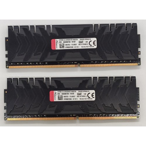 Озп HyperX DDR4 16GB (2x8GB) 3200Mhz Predator (HX432C16PB3K2/16) (Відновлено продавцем, 834059) купити в Україні: Київ, Львів, Хмельницький, Тернопіль, Івано-Франківськ | Перевірка сумісності, низька ціна, відгуки, характеристики від TELEMART фото