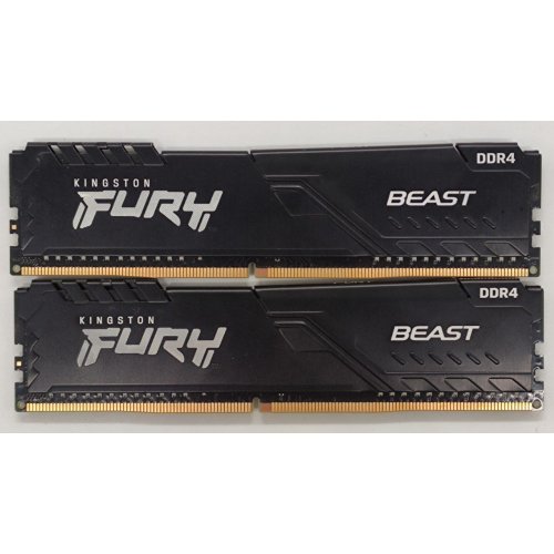 Озу Kingston DDR4 16GB (2x8GB) 3200Mhz FURY Beast Black (KF432C16BBK2/16) (Восстановлено продавцом, 834064) купить в Украине: Киев, Днепр, Харьков, Одесса  | Проверка совместимости, низкая цена, отзывы, характеристики от TELEMART фото