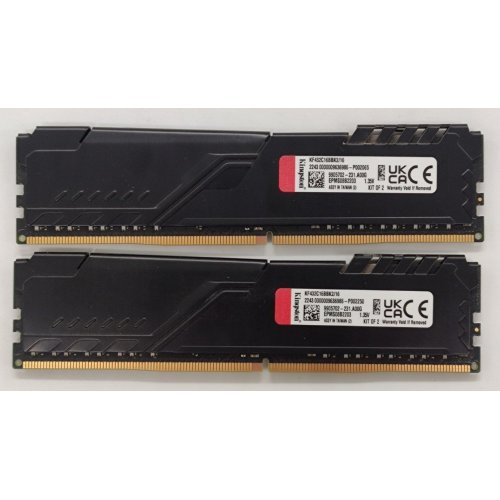Озу Kingston DDR4 16GB (2x8GB) 3200Mhz FURY Beast Black (KF432C16BBK2/16) (Восстановлено продавцом, 834064) купить в Украине: Киев, Днепр, Харьков, Одесса  | Проверка совместимости, низкая цена, отзывы, характеристики от TELEMART фото