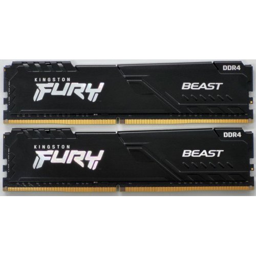 Озу Kingston DDR4 16GB (2x8GB) 3200Mhz FURY Beast Black (KF432C16BBK2/16) (Восстановлено продавцом, 834066) купить в Украине: Киев, Днепр, Харьков, Одесса  | Проверка совместимости, низкая цена, отзывы, характеристики от TELEMART фото