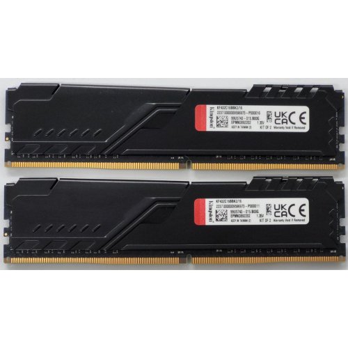 Озу Kingston DDR4 16GB (2x8GB) 3200Mhz FURY Beast Black (KF432C16BBK2/16) (Восстановлено продавцом, 834066) купить в Украине: Киев, Днепр, Харьков, Одесса  | Проверка совместимости, низкая цена, отзывы, характеристики от TELEMART фото