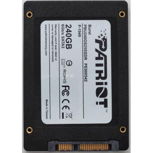 Ssd-диск Patriot Burst 240GB TLC 2.5'' (PBU240GS25SSDR) (Восстановлено продавцом, 834070) купить в Украине: Киев, Днепр, Харьков, Одесса  | Проверка совместимости, низкая цена, отзывы, характеристики от TELEMART фото