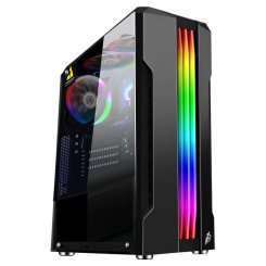 Корпус 1stPlayer Rainbow R3-A-R1 Color LED без БЖ Black (Відновлено продавцем, 834075)