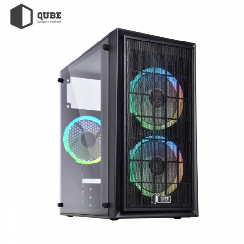 Корпус QUBE QBC01 Black (QBC01_FCNU3) (Відновлено продавцем, 834078) купити в Україні: Київ, Львів, Хмельницький, Тернопіль, Івано-Франківськ | Перевірка сумісності, низька ціна, відгуки, характеристики від TELEMART фото