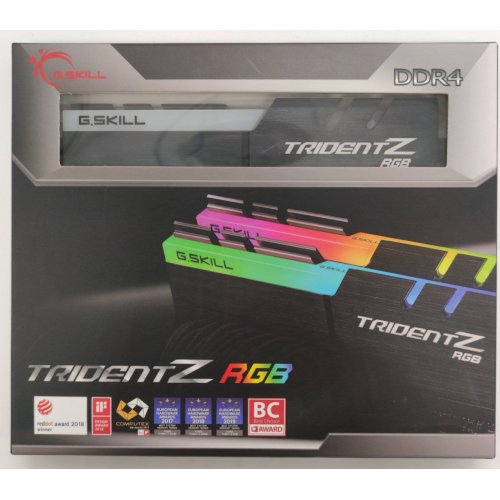 Озп G.Skill DDR4 32GB (2x16GB) 3600Mhz Trident Z RGB (F4-3600C18D-32GTZR) (Відновлено продавцем, 834110) купити в Україні: Київ, Львів, Хмельницький, Тернопіль, Івано-Франківськ | Перевірка сумісності, низька ціна, відгуки, характеристики від TELEMART фото