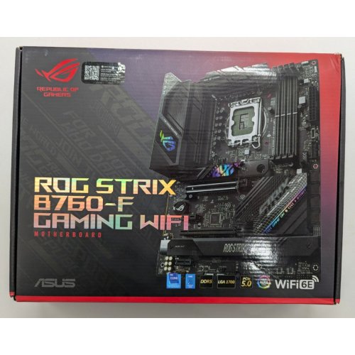 Материнская плата Asus ROG STRIX B760-F GAMING WIFI (s1700, Intel B760) (Восстановлено продавцом, 834281) купить в Украине: Киев, Днепр, Харьков, Одесса  | Проверка совместимости, низкая цена, отзывы, характеристики от TELEMART фото