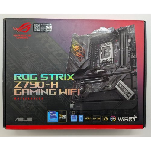 Материнская плата Asus ROG STRIX Z790-H GAMING WIFI (s1700, Intel Z790) (Восстановлено продавцом, 834282) купить в Украине: Киев, Днепр, Харьков, Одесса  | Проверка совместимости, низкая цена, отзывы, характеристики от TELEMART фото