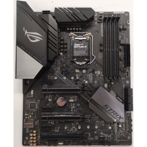 Материнская плата Asus ROG STRIX Z390-F GAMING (s1151-v2, Intel Z390) (Восстановлено продавцом, 834288) купить в Украине: Киев, Днепр, Харьков, Одесса  | Проверка совместимости, низкая цена, отзывы, характеристики от TELEMART фото