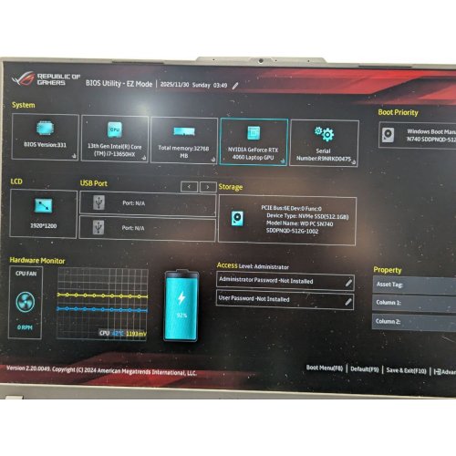 Ноутбук Asus ROG Strix G16 G614JV-N3143 (90NR0C61-M00CC0) Eclipse Gray (Відновлено продавцем, 834290) купити в Україні: Київ, Львів, Хмельницький, Тернопіль, Івано-Франківськ | Низька ціна, відгуки, характеристики від TELEMART фото