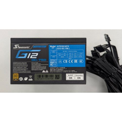 Блок питания Seasonic G12 GC-750 Gold (A751GCAFH) (Восстановлено продавцом, 834346) купить в Украине: Киев, Днепр, Харьков, Одесса  | Проверка совместимости, низкая цена, отзывы, характеристики от TELEMART фото