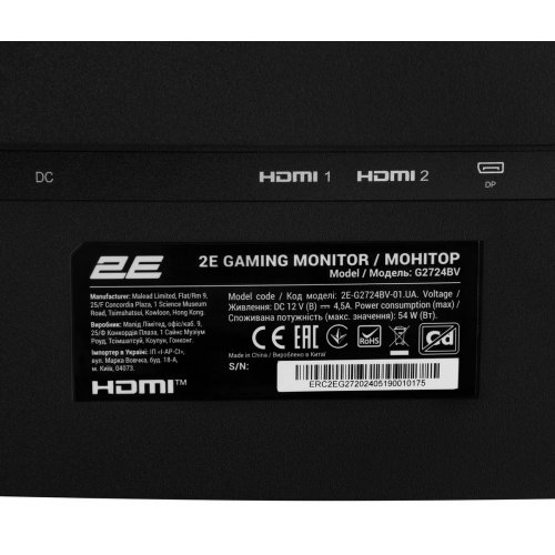 Монитор 2E 27" Gaming G2725BV (2E-G2725BV-01.UA) Black купить в Украине: Киев, Днепр, Харьков, Одесса  | Низкая цена, отзывы, характеристики от TELEMART фото