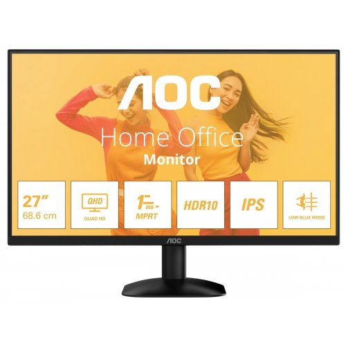 Монітор AOC 27" Q27B35E Black купити в Україні: Київ, Львів, Хмельницький, Тернопіль, Івано-Франківськ | Низька ціна, відгуки, характеристики від TELEMART фото