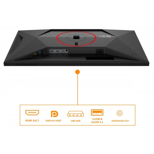 Монітор AOC 27" Q27G4SRU Black купити в Україні: Київ, Львів, Хмельницький, Тернопіль, Івано-Франківськ | Низька ціна, відгуки, характеристики від TELEMART фото