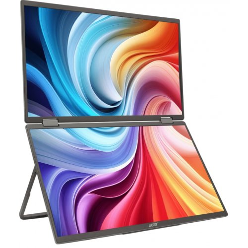 Монітор Acer 15.6" Dual Portable PD163QTbmiuux (UM.ZP3EE.011) Black купити в Україні: Київ, Львів, Хмельницький, Тернопіль, Івано-Франківськ | Низька ціна, відгуки, характеристики від TELEMART фото