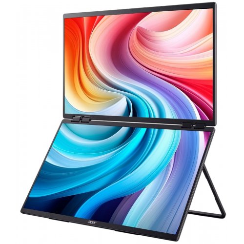 Монітор Acer 23.8" Dual Portable PD243YEbmiuux (UM.QP3EE.E01) Black купити в Україні: Київ, Львів, Хмельницький, Тернопіль, Івано-Франківськ | Низька ціна, відгуки, характеристики від TELEMART фото