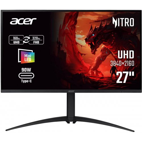 Монитор Acer 27" Nitro XV275KP5biipruzx (UM.HX5EE.501) Black купить в Украине: Киев, Днепр, Харьков, Одесса  | Низкая цена, отзывы, характеристики от TELEMART фото