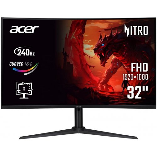 Монитор Acer 31.5" Nitro XZ320QW0bmiiphx (UM.JX0EE.005) Black купить в Украине: Киев, Днепр, Харьков, Одесса  | Низкая цена, отзывы, характеристики от TELEMART фото