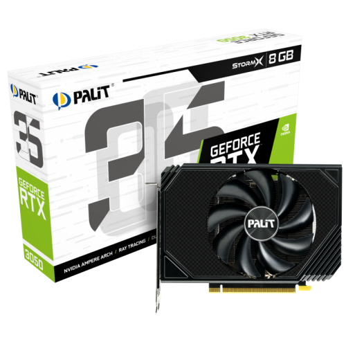 Відеокарта Palit GeForce RTX 3050 StormX 8192MB (NE63050019P1-190AF) (Відновлено продавцем, 834428) купити в Україні: Київ, Львів, Хмельницький, Тернопіль, Івано-Франківськ | Перевірка сумісності, низька ціна, відгуки, характеристики від TELEMART фото