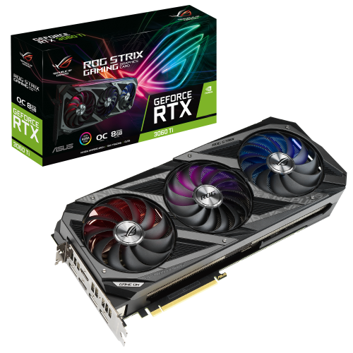 Відеокарта Asus ROG GeForce RTX 3060 Ti STRIX OC 8192MB (ROG-STRIX-RTX3060TI-O8G-GAMING) (Відновлено продавцем, 834682) купити в Україні: Київ, Львів, Хмельницький, Тернопіль, Івано-Франківськ | Перевірка сумісності, низька ціна, відгуки, характеристики від TELEMART фото
