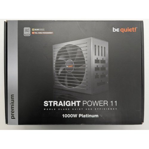 Блок питания Be Quiet! Straight Power 11 Platinum 1000W (BN309) (Восстановлено продавцом, 834762) купить в Украине: Киев, Днепр, Харьков, Одесса  | Проверка совместимости, низкая цена, отзывы, характеристики от TELEMART фото