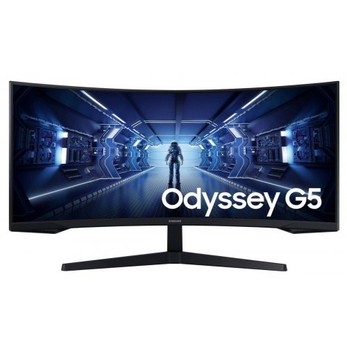 Монитор Samsung 34" Odyssey G55T (LC34G55TWWIXUA) Black купить в Украине: Киев, Днепр, Харьков, Одесса  | Низкая цена, отзывы, характеристики от TELEMART фото