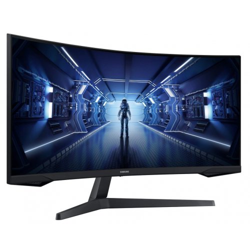 Монитор Samsung 34" Odyssey G55T (LC34G55TWWIXUA) Black купить в Украине: Киев, Днепр, Харьков, Одесса  | Низкая цена, отзывы, характеристики от TELEMART фото