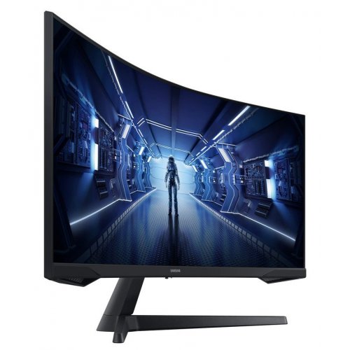 Монитор Samsung 34" Odyssey G55T (LC34G55TWWIXUA) Black купить в Украине: Киев, Днепр, Харьков, Одесса  | Низкая цена, отзывы, характеристики от TELEMART фото
