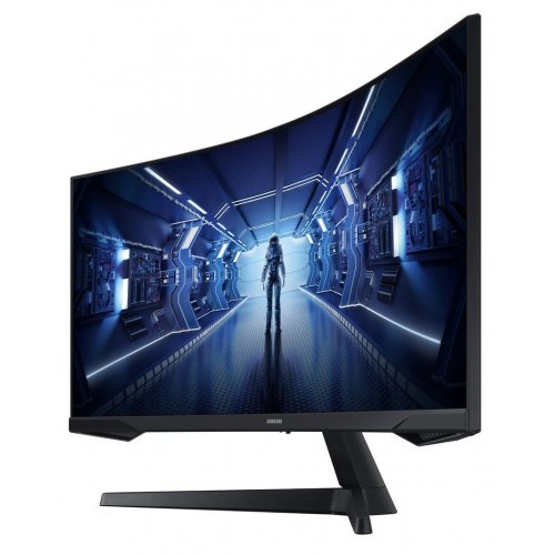 Монитор Samsung 34" Odyssey G55T (LC34G55TWWIXUA) Black купить в Украине: Киев, Днепр, Харьков, Одесса  | Низкая цена, отзывы, характеристики от TELEMART фото