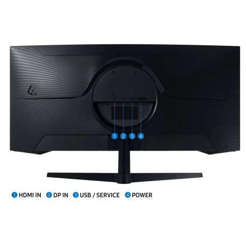 Монитор Samsung 34" Odyssey G55T (LC34G55TWWIXUA) Black купить в Украине: Киев, Днепр, Харьков, Одесса  | Низкая цена, отзывы, характеристики от TELEMART фото